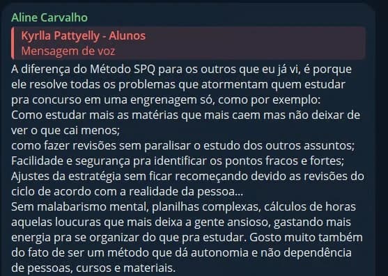 Depoimento de Aline Carvalho