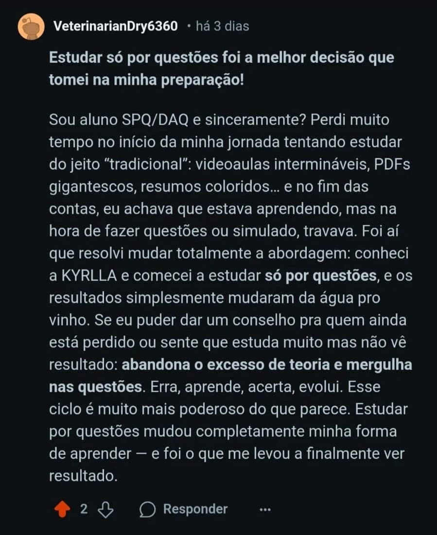 Depoimento de Aluno DAQ